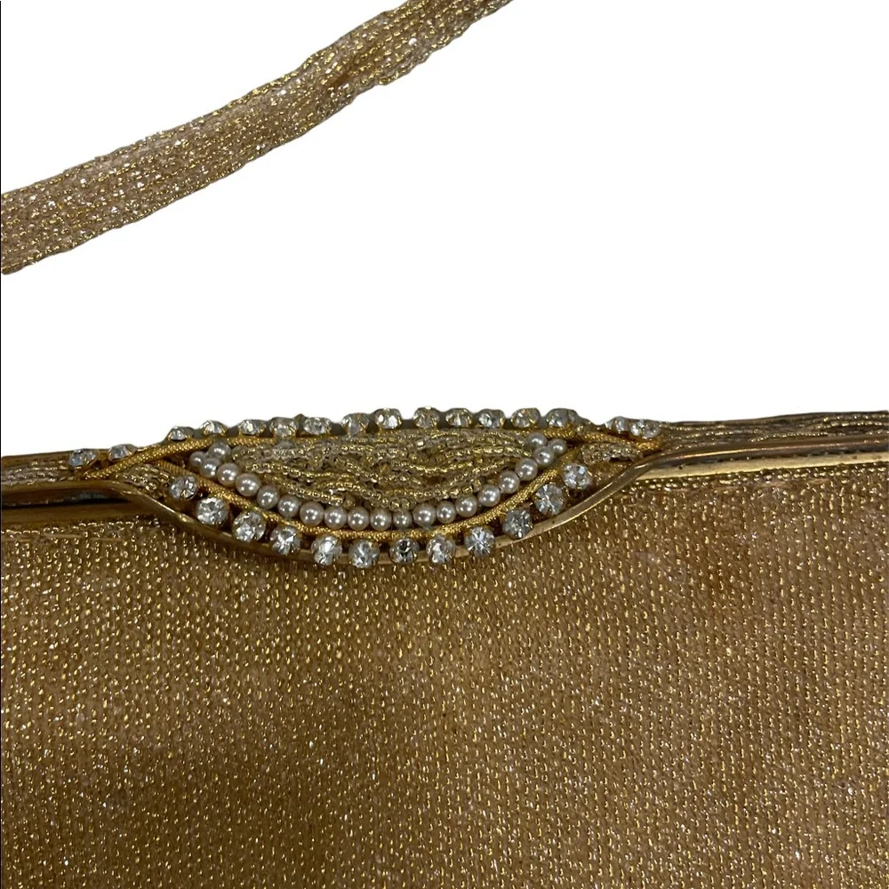 Vintage Gold Beaded Purse - Michel Swiss - Picture 9 of 12